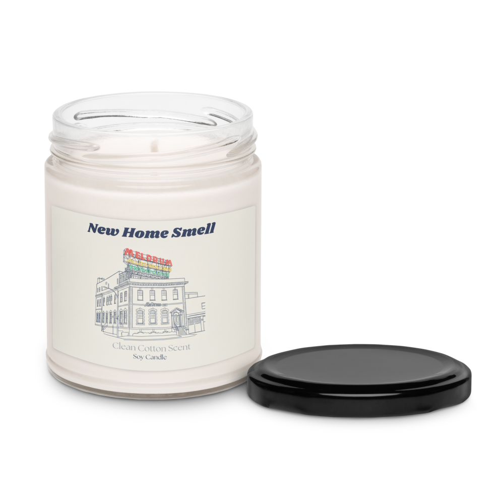 "New Home Smell" Clean Cotton Smell Soy Candle | Meldrum Montreal Landmark
